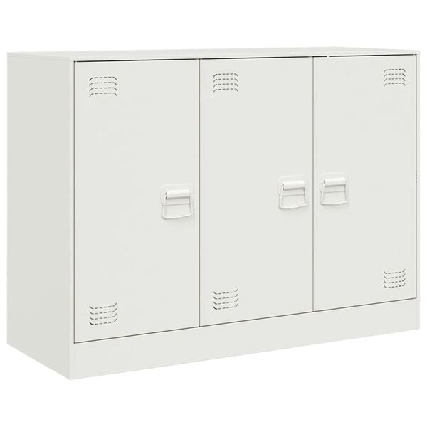 Vidaxl Sideboard aus Stahl - Weiß 99x39x73cm - 35% Rabatt - Ausgepackt