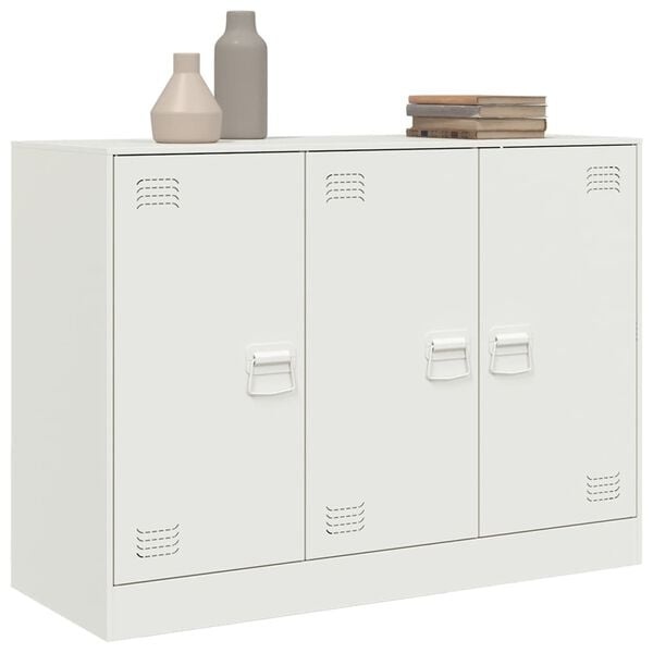 Vidaxl Sideboard aus Stahl - Weiß 99x39x73cm - 35% Rabatt - Ausgepackt