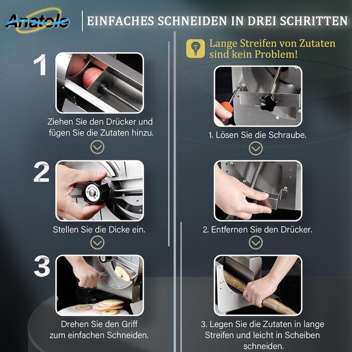 Profi-Gemüsehobel aus Edelstahl - 35% Rabatt - Einstellbare Schnittstärke