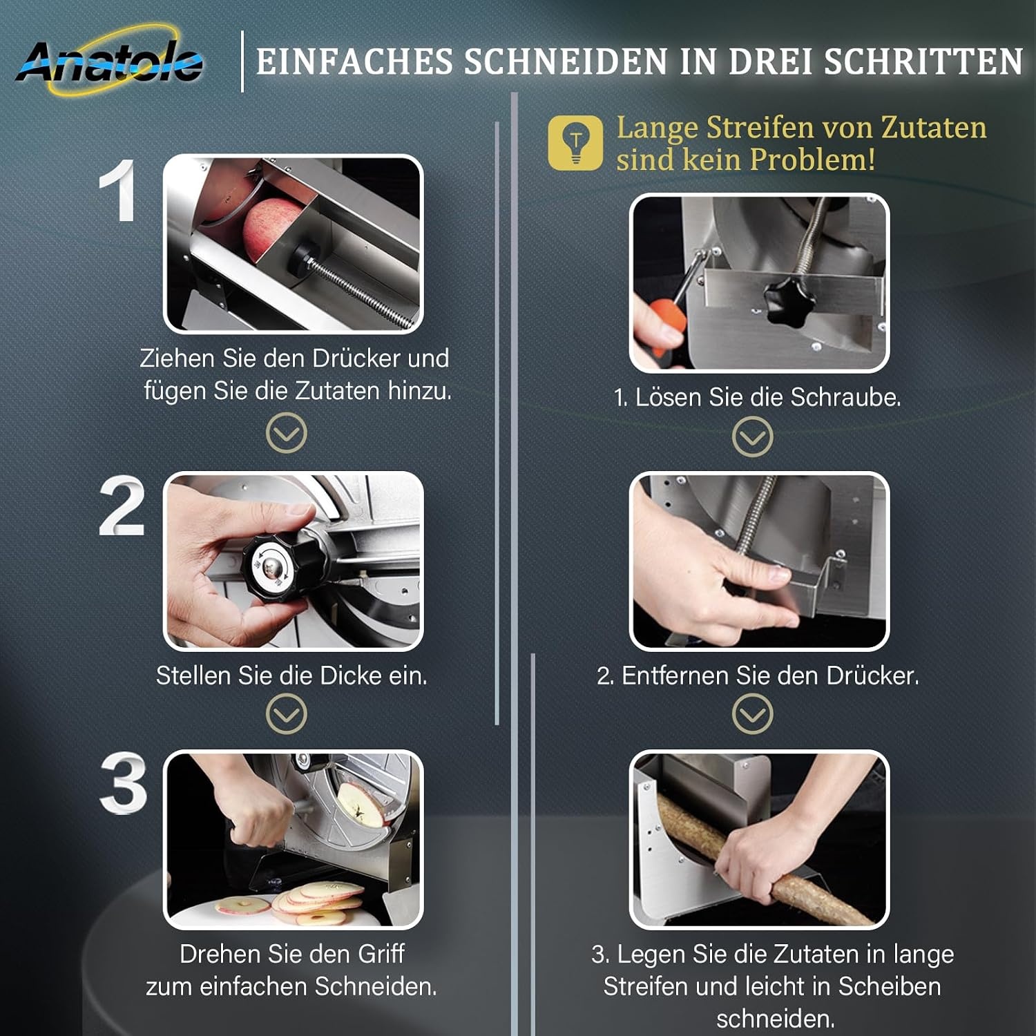 Profi-Gemüsehobel aus Edelstahl - 35% Rabatt - Einstellbare Schnittstärke
