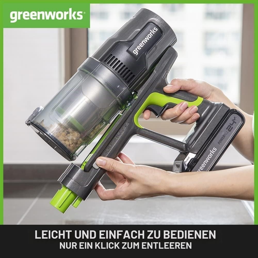 Akku-Stielstaubsauger 500W mit HEPA-Filter & LED - Grün - 34% Rabatt