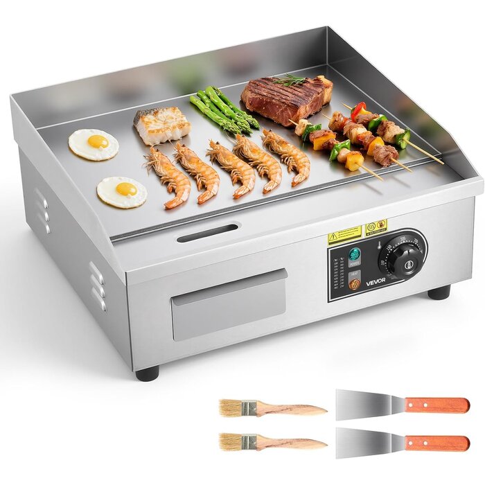 Elektrischer Kontaktgrill 2800W, chrom, Gr. M - 29% Rabatt