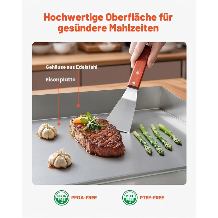 Elektrischer Kontaktgrill 2800W, chrom, Gr. M - 29% Rabatt