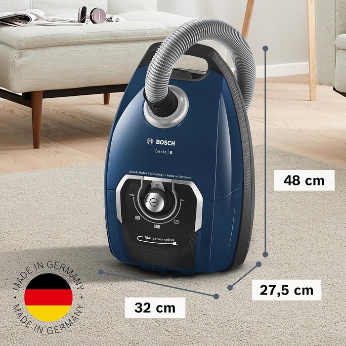 Bosch Leiser Bodenstaubsauger 650W, UltraAllergy-Filter, 15m Radius - 35% Rabatt