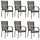 4er-Set stapelbare Gartenstühle Poly-Rattan grau - 35% Rabatt