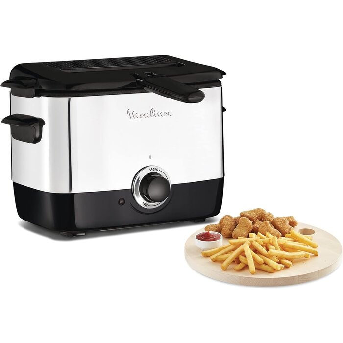 Mini-Fritteuse 1 Liter 1000W - Silber/Schwarz - 33% Rabatt