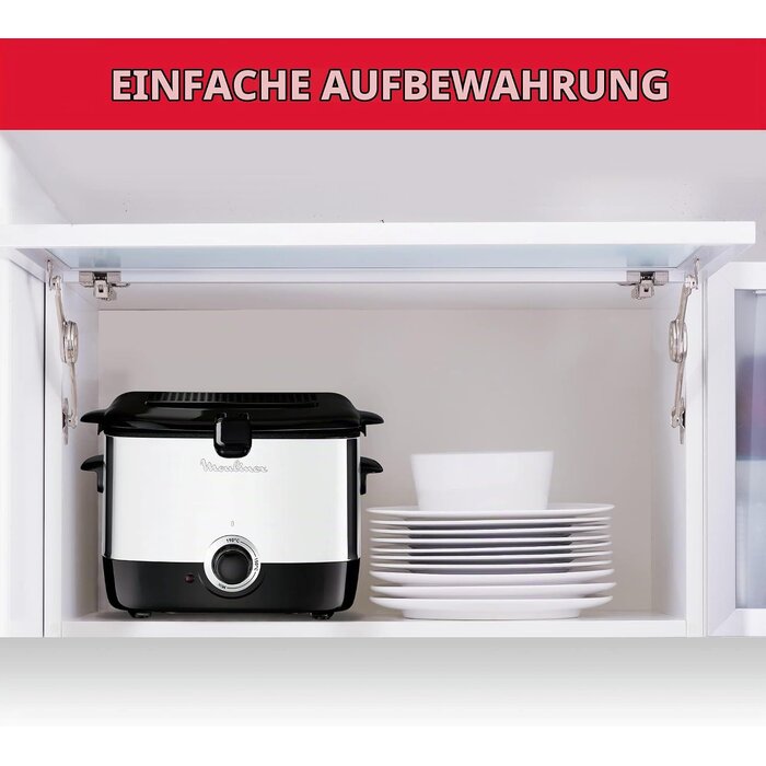 Mini-Fritteuse 1 Liter 1000W - Silber/Schwarz - 33% Rabatt