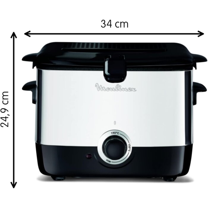 Mini-Fritteuse 1 Liter 1000W - Silber/Schwarz - 33% Rabatt