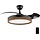 Deckenventilator 106 cm, Schwarz, L, 6 Stufen - 34% Rabatt