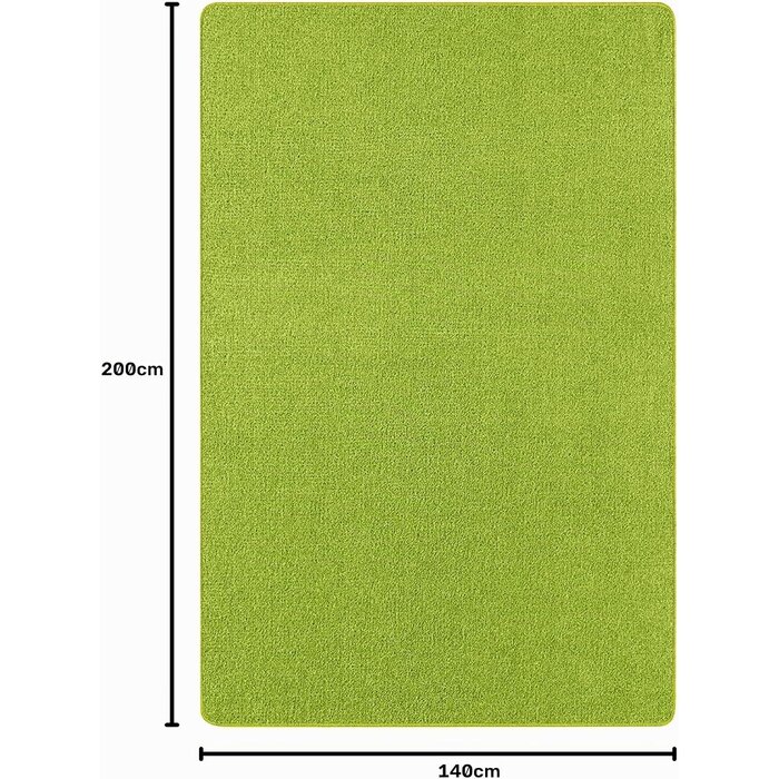 Kurzflor-Teppich Grün 140x200 cm - 32% Rabatt - Ausgepackt