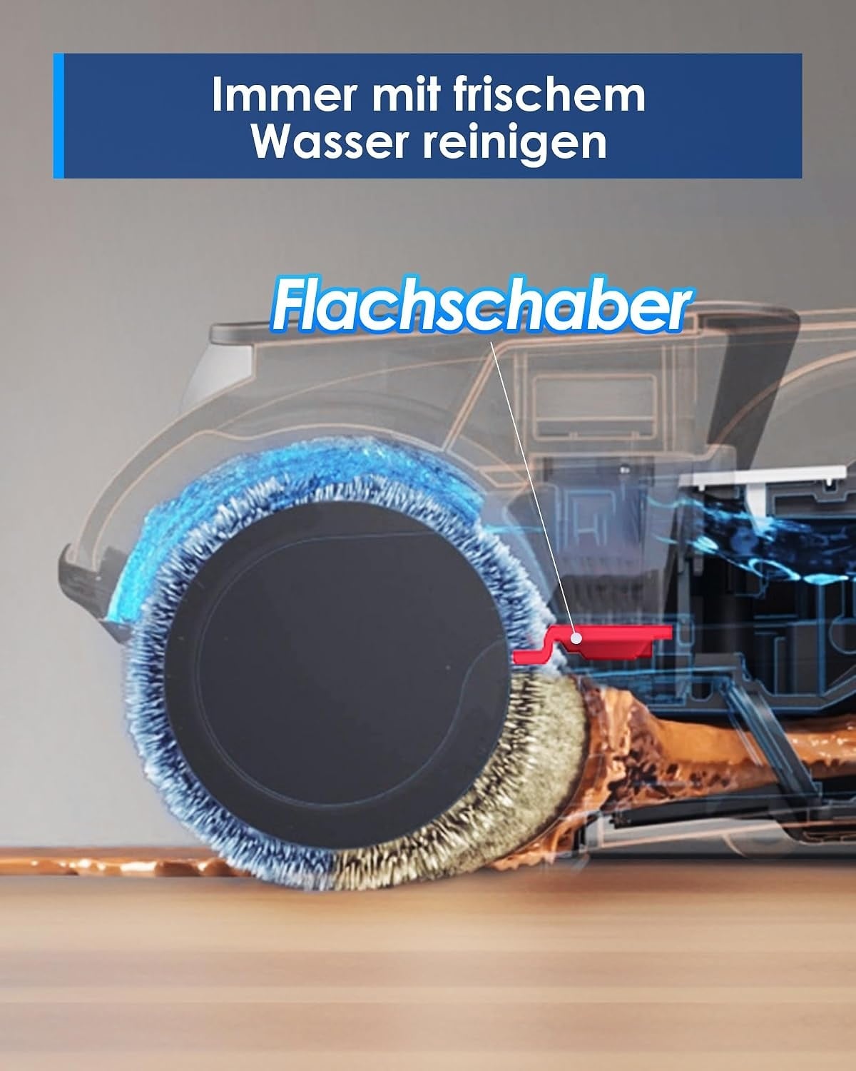 Akku-Nass-Trockensauger für Hartböden - 35% Rabatt - Blau