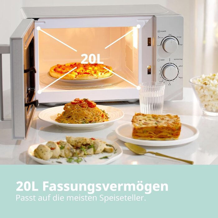 Kompakte Solo-Mikrowelle 20L - 700W - 34% Rabatt auf den Outlet-Preis