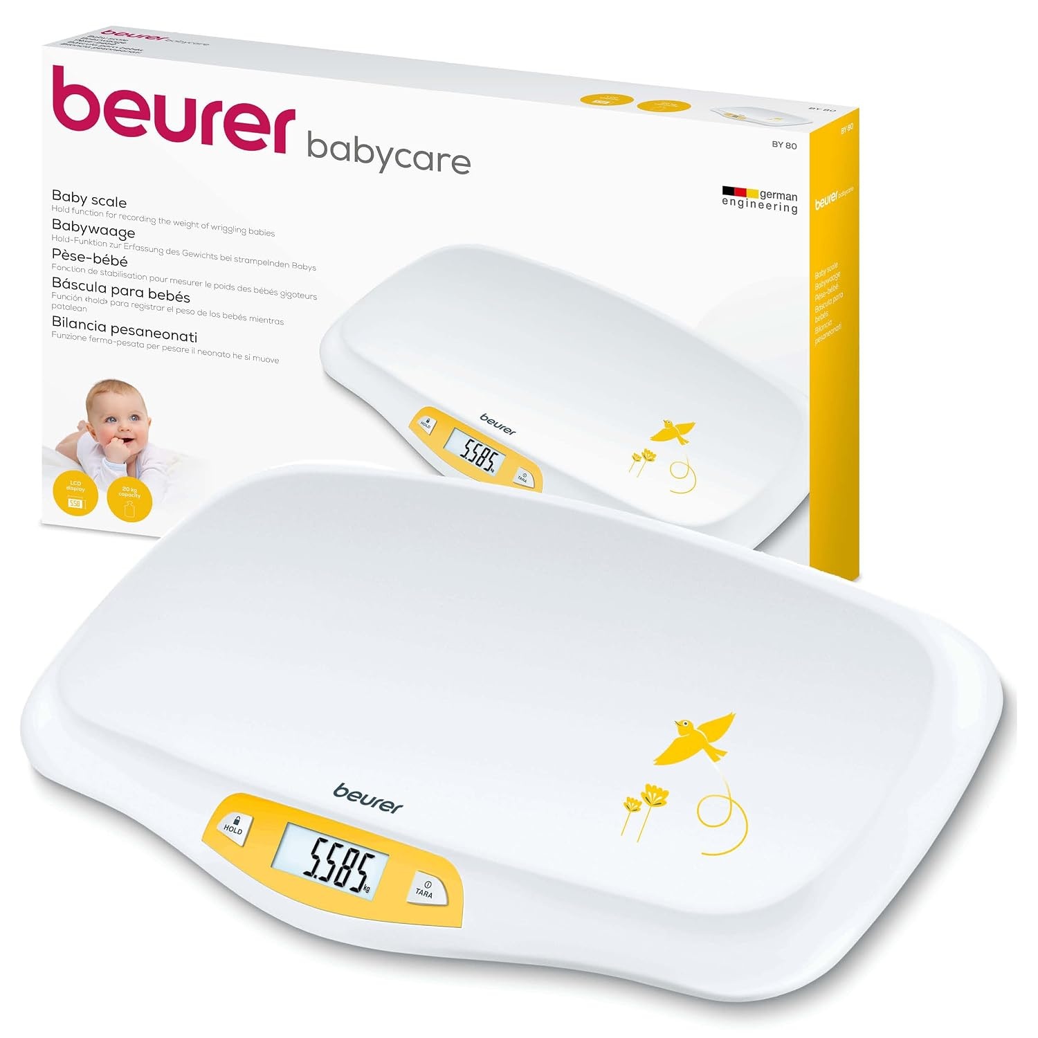 Babywaage mit gebogener Wiegefläche - 20 kg Tragkraft - 33% Rabatt