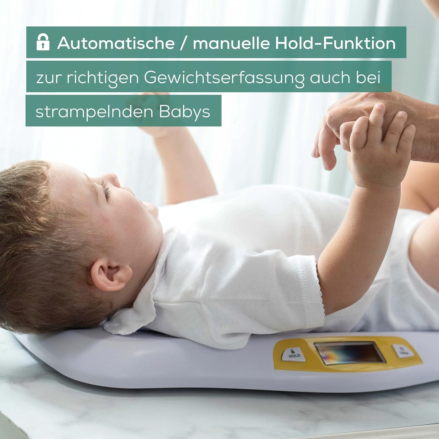 Babywaage mit gebogener Wiegefläche - 20 kg Tragkraft - 33% Rabatt