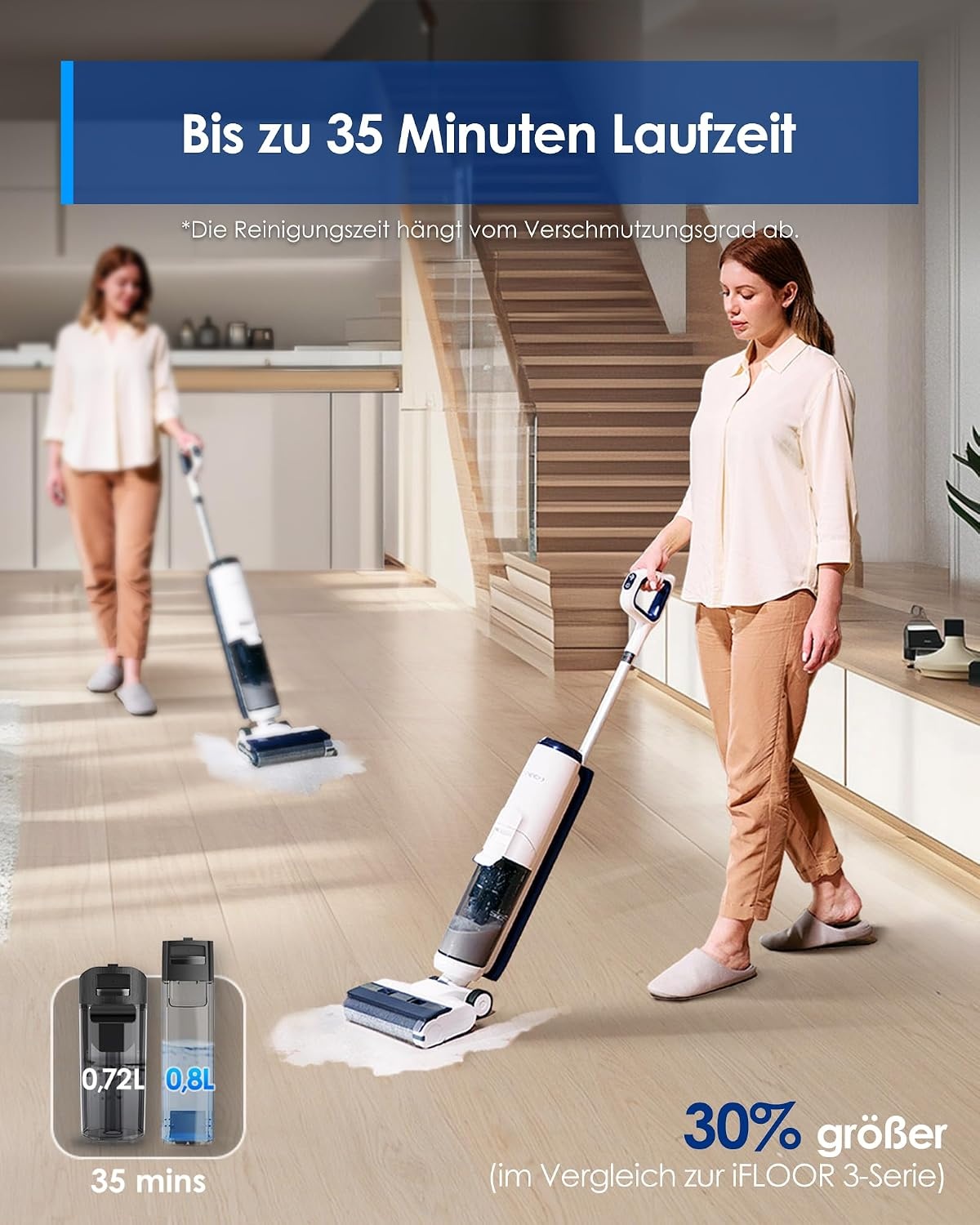 Kabelloser Nass- und Trockensauger - 35% Rabatt - Blau