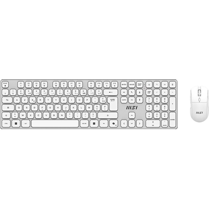 Gaming Tastatur und Maus Set, AZERTY, Weiß - 32% Rabatt