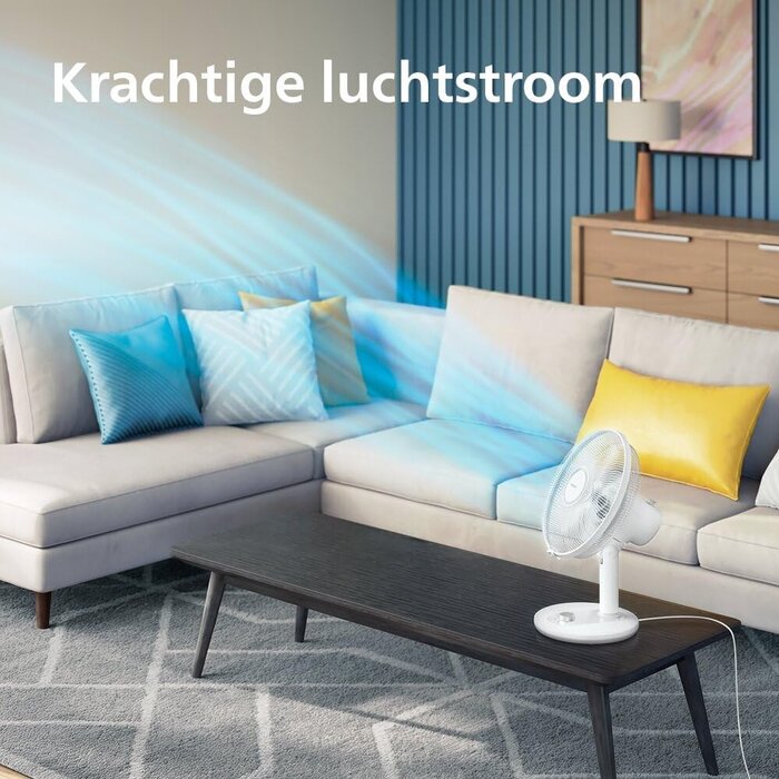 Tischventilator Serie 1000 - 35 dB - Weiß - 48,5 cm - 33% Rabatt
