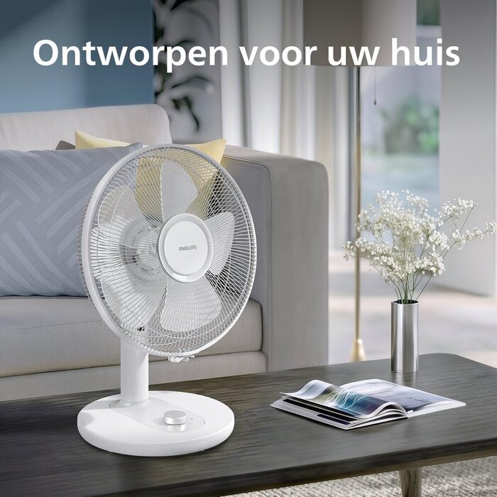 Tischventilator Serie 1000 - 35 dB - Weiß - 48,5 cm - 33% Rabatt