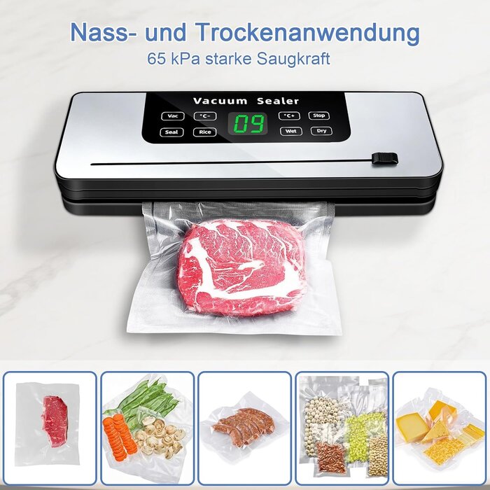 Vakuumiergerät mit 31% Rabatt: Automatisch, 65 kPa, inkl. Beutel & Zubehör