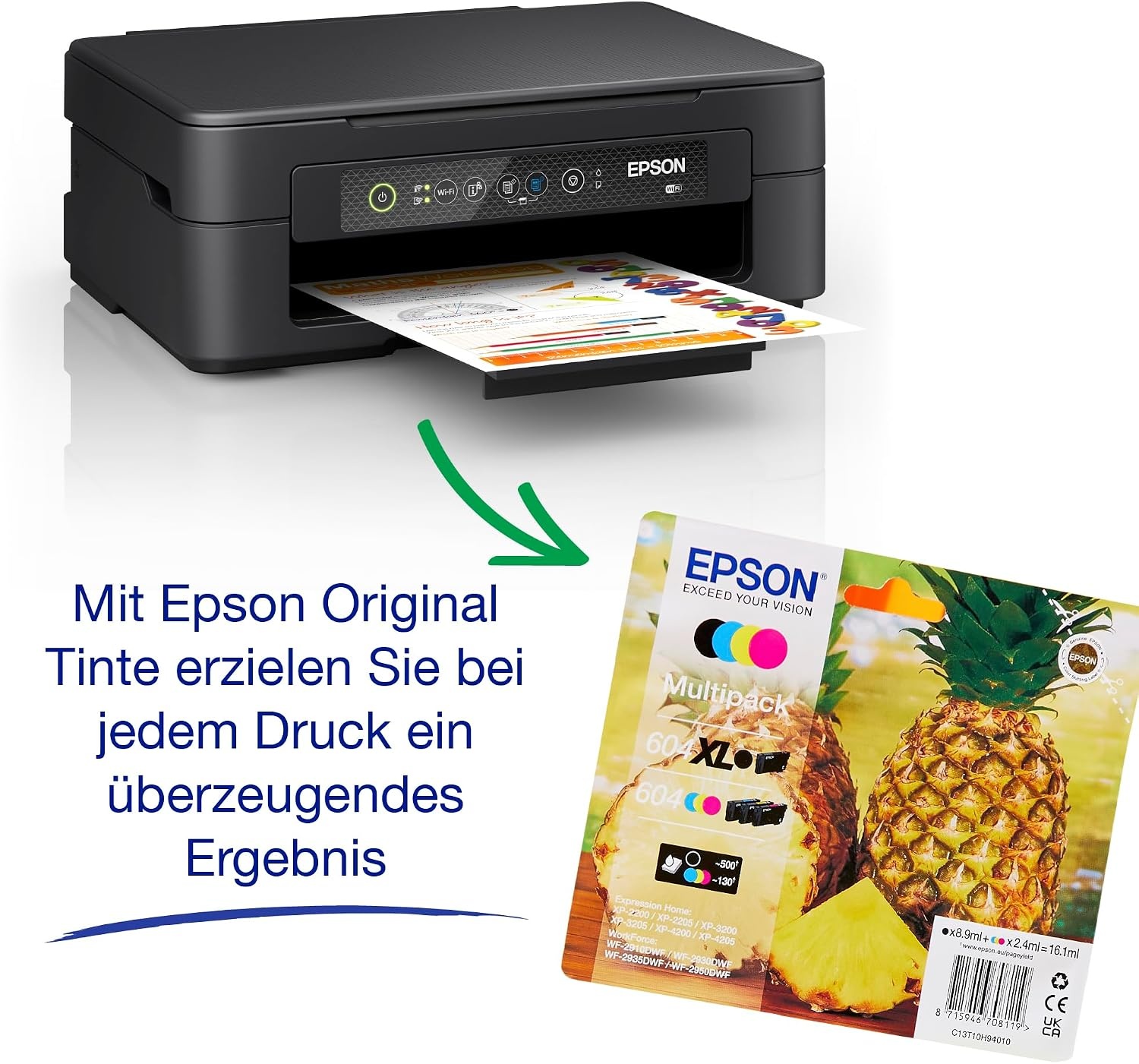 Tintenpatrone für Epson XP-2200, Schwarz, M - 28% Rabatt