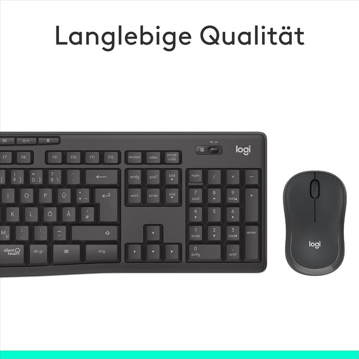 Kabelloses Tastatur- und Maus-Set, SilentTouch, QWERTZ - 32% Rabatt