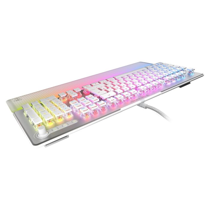 Optisch-mechanische Gaming-Tastatur, Weiß, 34% Rabatt