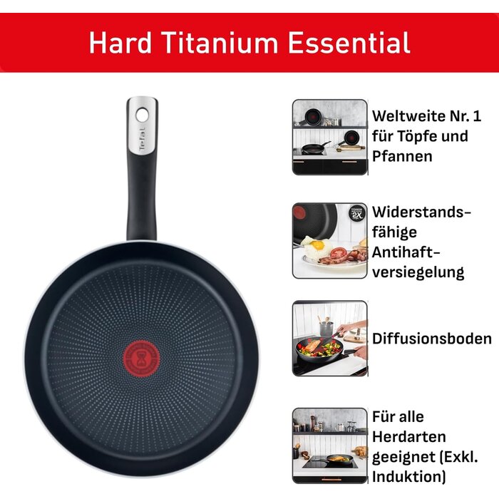 Hard Titanium Bratpfanne 28 cm - Schwarz - 32% Rabatt