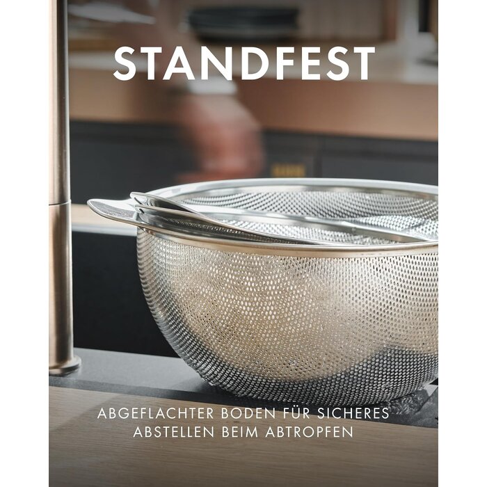 Edelstahl Küchensieb 24 cm - 30% Rabatt auf Retourenware
