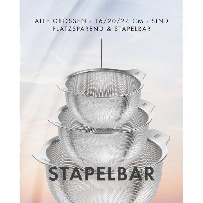 Edelstahl Küchensieb 24 cm - 30% Rabatt auf Retourenware