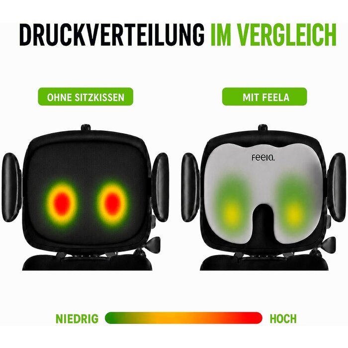Orthopädisches Sitzkissen Memory-Schaum - 33% Rabatt - Schwarz