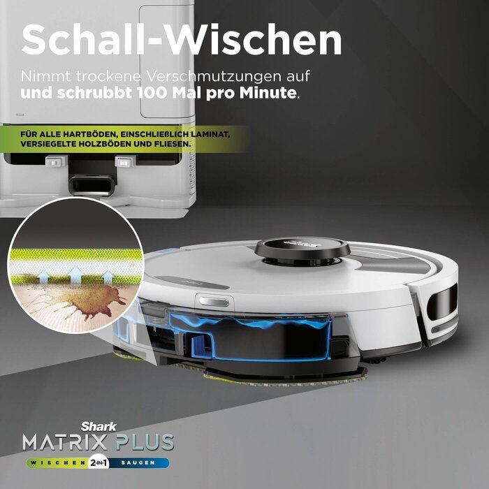 Saug- und Wischroboter 2-in-1, LiDAR, Weiß - 35% Rabatt