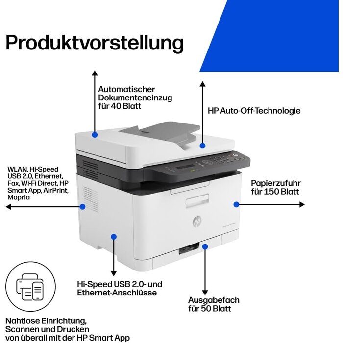 Multifunktions-Farblaserdrucker Wit Zwart Xl - 35% Rabatt