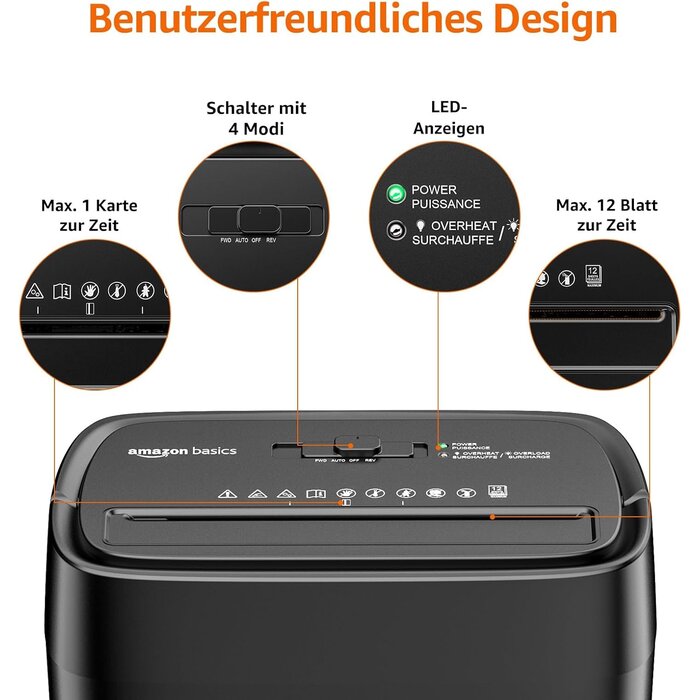 Aktenvernichter Partikelschnitt Schwarz M - 29% Rabatt