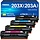 Toner-Multipack für HP 203X/203A (zwart, S) - 33% Rabatt