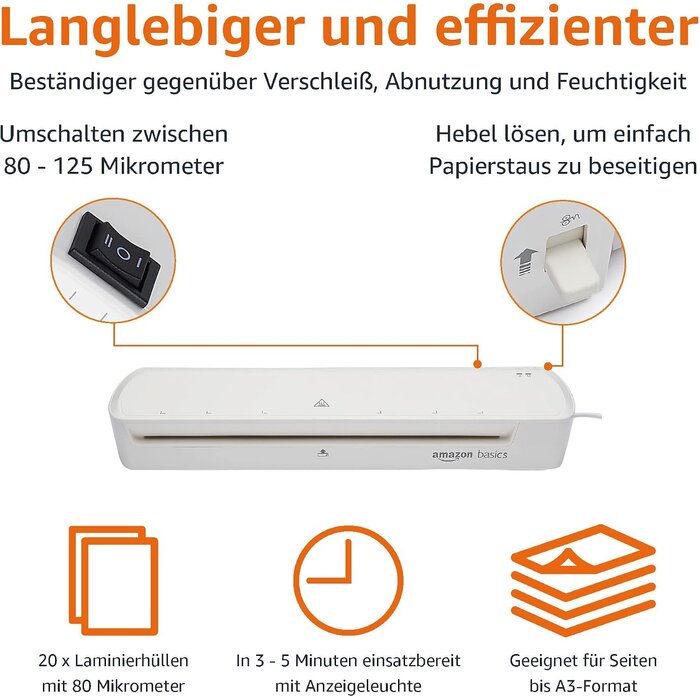 A3 Laminiergerät Weiß S - 32% Rabatt auf Retourenware