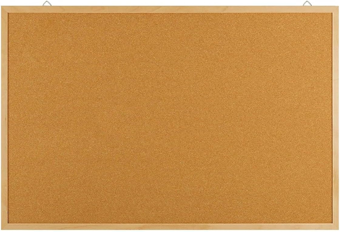 Kork-Pinnwand 90x60 cm, bruin, L, mit Holzrahmen - 27% Rabatt