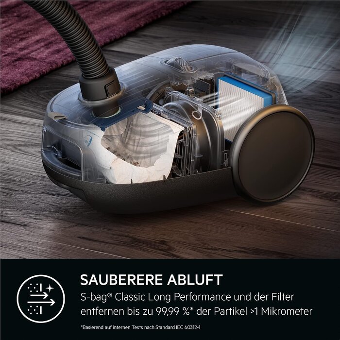 Bodenstaubsauger 850W, 12m Aktionsradius, Granite Grey - 35% Rabatt