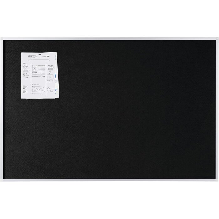 Pinnwand Filz schwarz 90x60cm L - 32% Rabatt