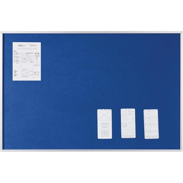 Pinnwand Filz schwarz 90x60cm L - 32% Rabatt