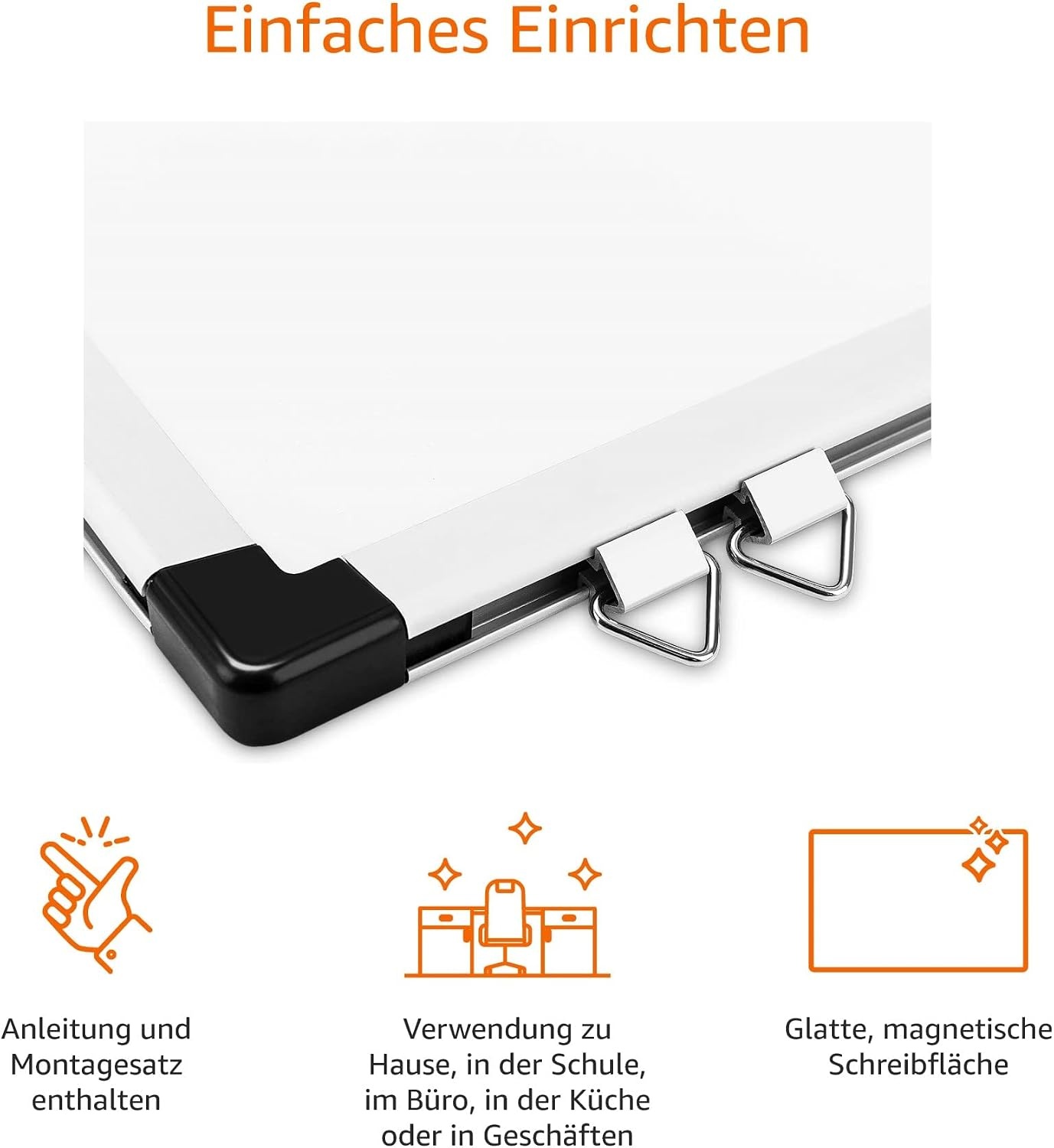 Magnetisches Whiteboard 120 x 90 cm XL Weiß - 33% Rabatt