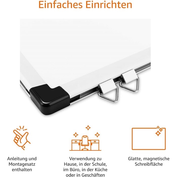 Magnetisches Whiteboard XL 120x90 cm Weiß - 33% Rabatt