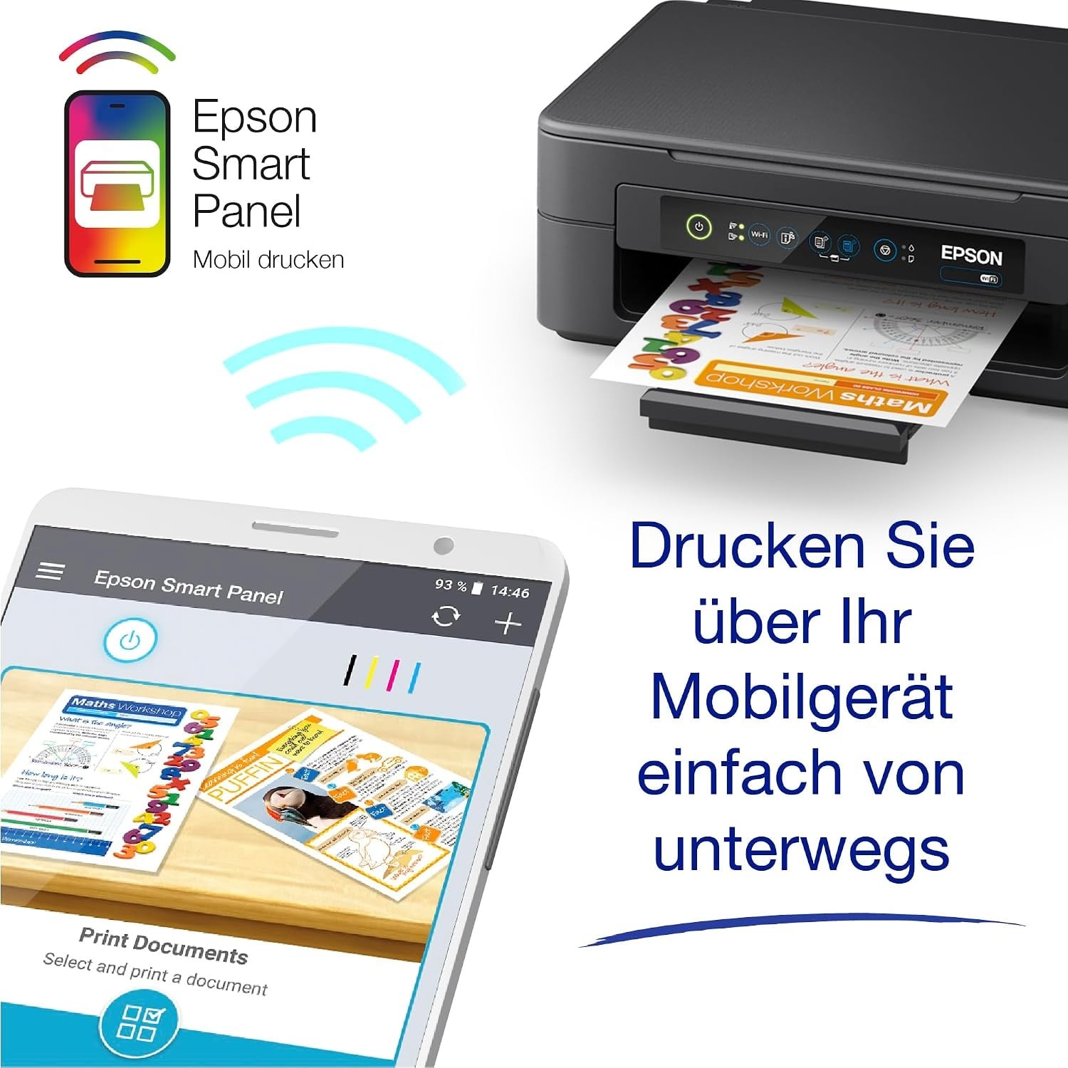 Kompakter 3-in-1 WLAN-Tintenstrahldrucker A4 - Schwarz - 33% Rabatt