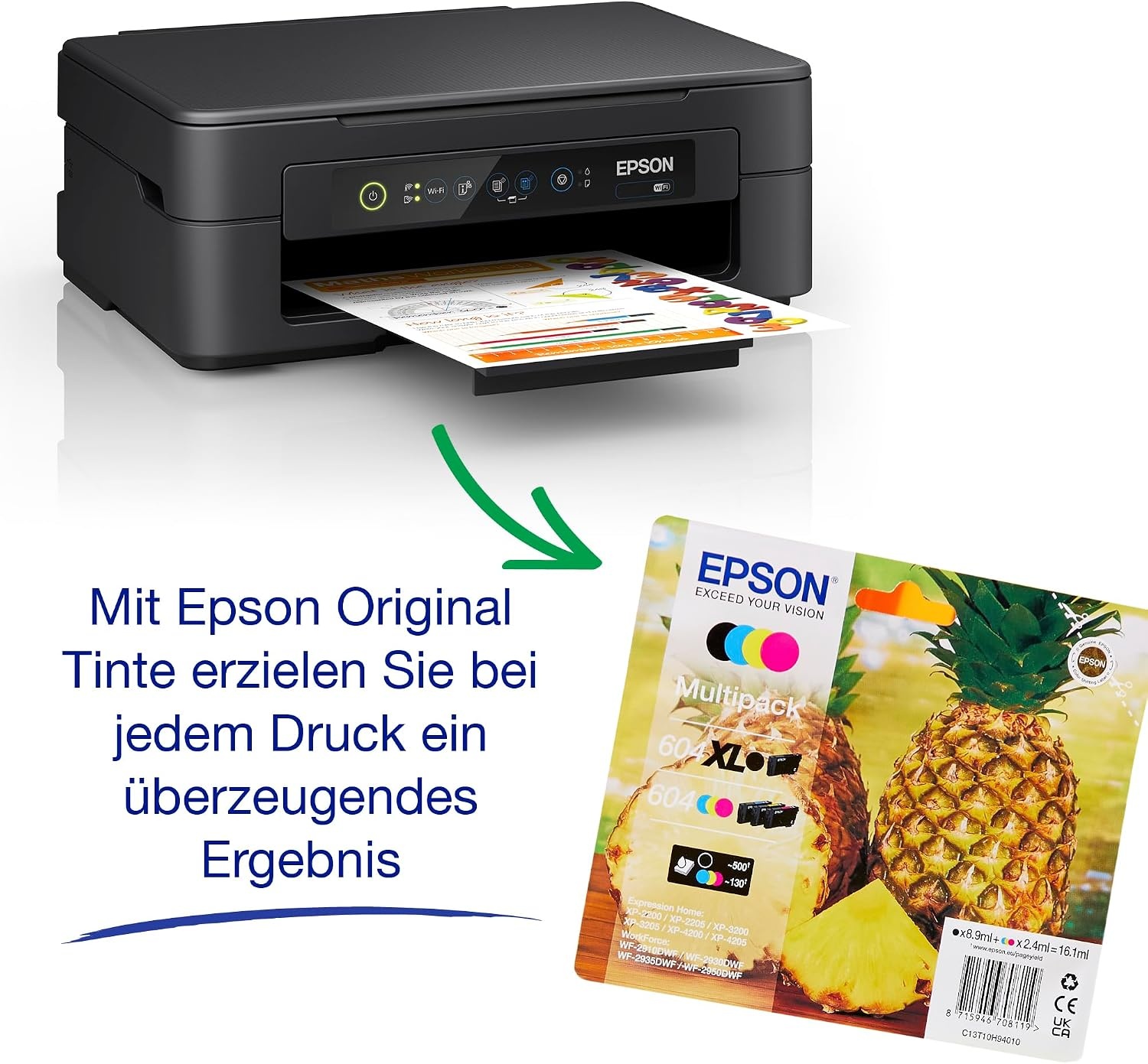 Kompakter 3-in-1 WLAN-Tintenstrahldrucker A4 - Schwarz - 33% Rabatt