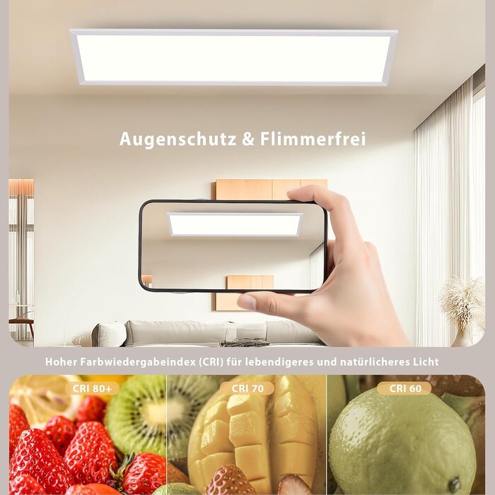 LED Deckenleuchte 100x25 cm, 32W - 33% Rabatt auf dieses Einzelstück
