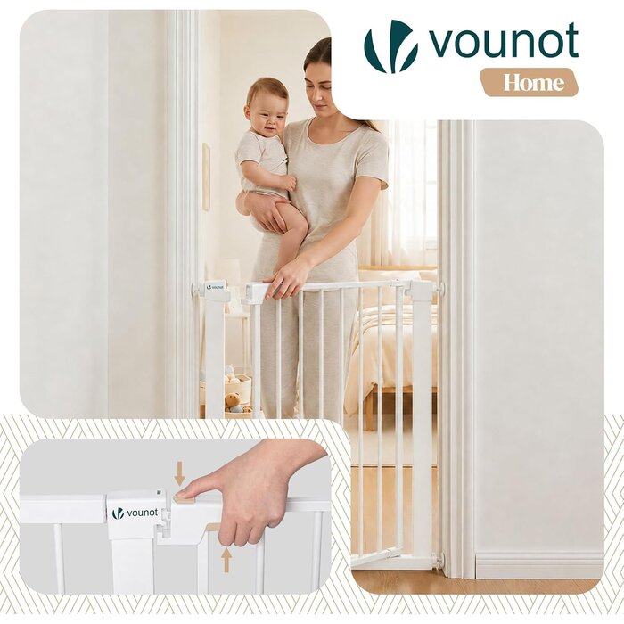 Tür- & Treppenschutzgitter 75-82 cm - 31% Rabatt - Weiß, klemmbar