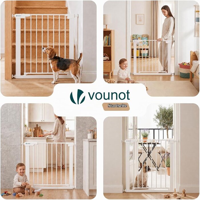 Tür- & Treppenschutzgitter 75-82 cm - 31% Rabatt - Weiß, klemmbar