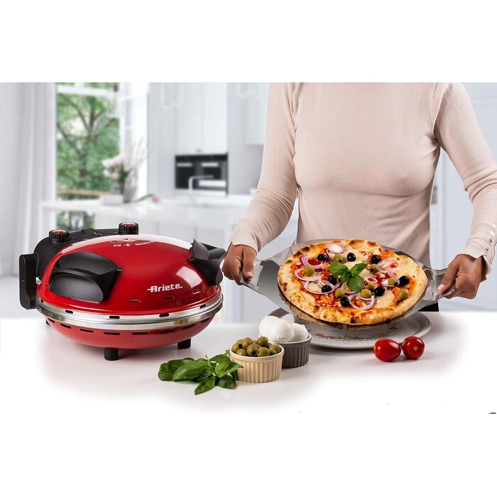 Pizzaofen 1200W, 400°C - 32cm Durchmesser - Rot - 34% Rabatt