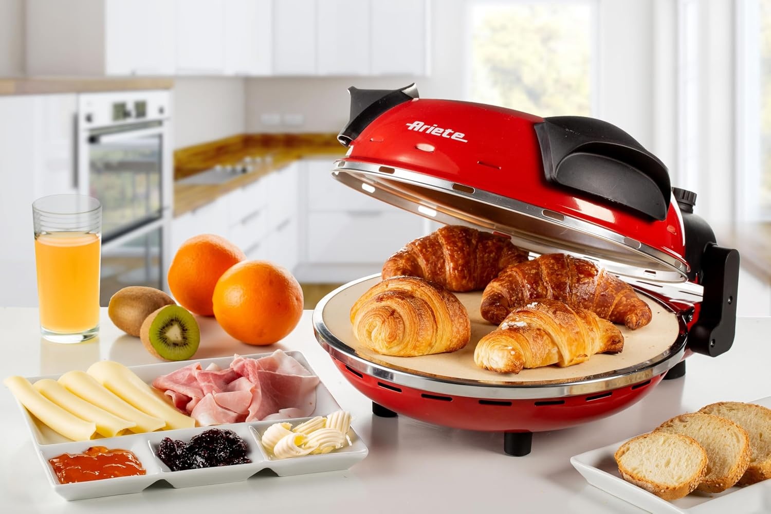 Pizzaofen 1200W, 400°C - 32cm Durchmesser - Rot - 34% Rabatt