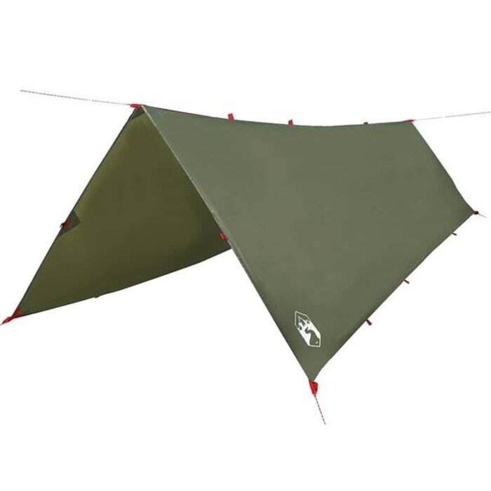 Camping-Tarp wasserdicht 506x306 cm olivgrün - 32% Rabatt