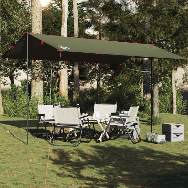 Camping-Tarp wasserdicht 506x306 cm olivgrün - 32% Rabatt